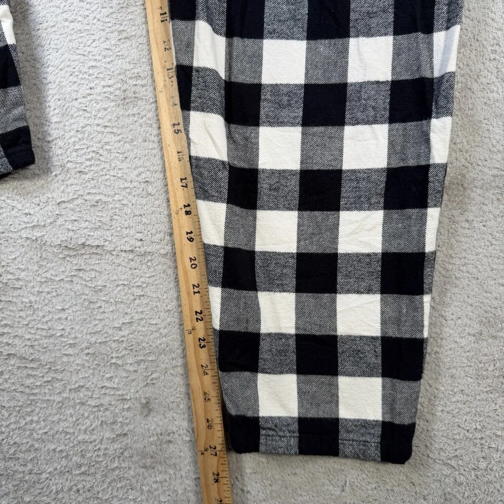 The Vermont Flannel Co Pants Mens Small Black White Plaid Flannel Lounge Pajama
